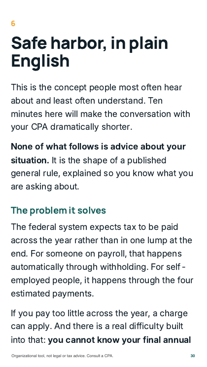 Safe harbor explained in plain English
